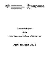 Thumbnail - Quarterly Report of the Chief Executive Officer of ARPANSA.