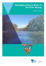Thumbnail - Managing delivery risks in the River Murray : what we heard.