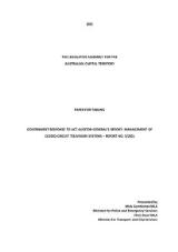 Thumbnail - Government response to ACT Auditor-General's report : management of closed-circuit television systems - Report no. 5/2021 : paper for tabling.