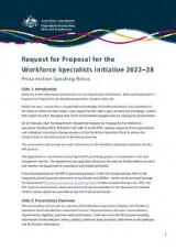 Thumbnail - Request for Proposal for the Workforce Specialists Initiative 2022-28.