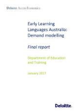 Thumbnail - Early learning languages Australia demand modelling : final report.