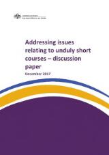 Thumbnail - Addressing issues relating to unduly short courses : discussion paper.