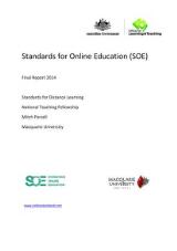 Thumbnail - Standards for Online Education (SOE) [PDF].