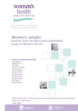 Thumbnail - 2007 Major Report - Women's weight: Findings from the Australian Longitudinal Study on Women's Health.