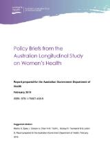 Thumbnail - Policy briefs from the Australian longitudinal study on women's health : report prepared for the Australian Government Department of Health