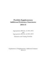 Thumbnail - Portfolio Supplementary Additional Estimates Statements 2014-15.