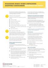 Thumbnail - Managing risks when unpacking shipping containers : information sheet