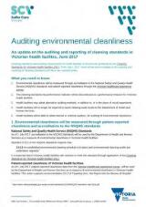 Thumbnail - Auditing environmental cleanliness : an update on the auditing and reporting of cleaning standards in Victorian health facilities, June 2017.