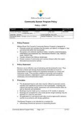 Thumbnail - Community banner program policy : policy CP077.