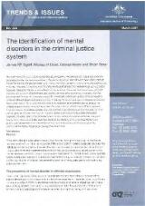 Thumbnail - The identification of mental disorders in the criminal justice system