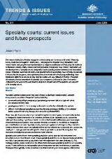 Thumbnail - Specialty courts : current issues and future prospects