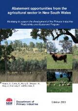 Thumbnail - Abatement opportunities from the agricultural sector in New South Wales : modelling to support the development of the primary industries productivity and abatement program