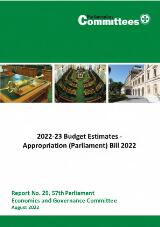 Thumbnail - 2022-23 Budget Estimates : Report No. 29, 57th Parliament