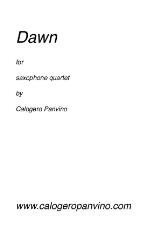 Thumbnail - Dawn : for saxophone quartet