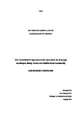 Thumbnail - ACT Government response to the resolution on language challenges facing Canberra's Multicultural community : Government response.