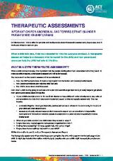 Thumbnail - Therapeutic assessments : information for Aboriginal and Torres Strait Islander parents and kinship carers.
