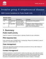 Thumbnail - Invasive group A streptococcal disease : NSW control guidelines for public health units.