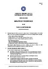 Thumbnail - Minutes of proceedings