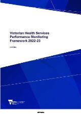 Thumbnail - Victorian health services performance monitoring framework.
