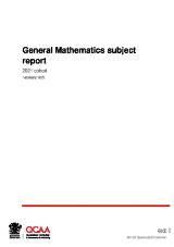 Thumbnail - General Mathematics subject report : 2021 cohort.