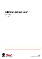 Thumbnail - Literature subject report : 2021 cohort.