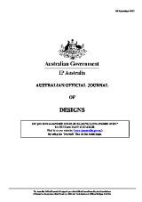 Thumbnail - Australian official journal of designs.