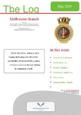 Thumbnail - The Log : the monthly newsletter of the Melbourne Branch of the Company of Master Mariners of Australia Limited.