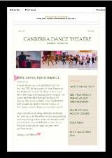 Thumbnail - Canberra Dance Theatre newsletter.