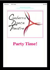 Thumbnail - Canberra Dance Theatre newsletter.