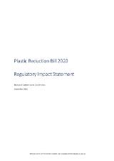 Thumbnail - Plastic Reduction Bill 2020 : regulatory impact statement.