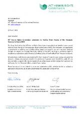 Thumbnail - ACT Human Rights Commission submission to Healthy Prison Review of the Alexander Maconochie Centre 2022.