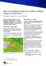 Thumbnail - Ban on smoking and vaping at outdoor children's playground equipment : information for residents of and visitors to Victoria.
