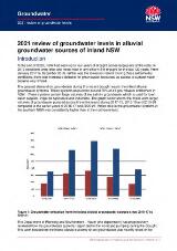Thumbnail - 2021 review of groundwater levels in alluvial groundwater sources of inland NSW.
