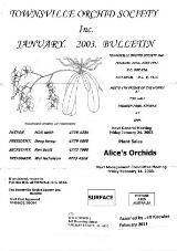 Thumbnail - Townsville Orchid Society Inc. bulletin.