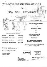 Thumbnail - Townsville Orchid Society Inc. bulletin.