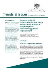 Thumbnail - Intergenerational incarceration in New South Wales : characteristics of people in prison experiencing parental imprisonment