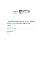 Thumbnail - A comparison of uncontrolled, give way sign controlled and stop sign controlled intersections in South Australia