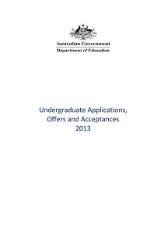Thumbnail - Undergraduate applications, Offers and Acceptances.