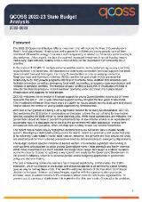 Thumbnail - QCOSS 2022-23 State Budget : Analysis