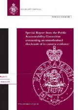 Thumbnail - Special Report from the Public Accountability Committee concerning an unauthorised disclosure of in camera evidence