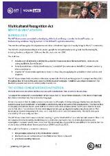 Thumbnail - Multicultural Recognition Act - report on what we heard.