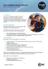 Thumbnail - Multicultural Recognition Act - report on what we heard.