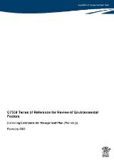 Thumbnail - C7558 Terms of reference for review of environmental factors : (including environmental management plan (planning))