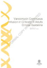 Thumbnail - Vancomycin continuous infusion in critically ill adults clinical guideline.