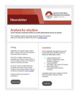 Thumbnail - Newsletter : Northern Territory Electoral Commission : NTEC newsletter.