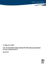 Thumbnail - Use of extended design domain for the lateral placement of road safety barriers : technical note TN205