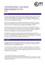 Thumbnail - Occupational violence management plan.