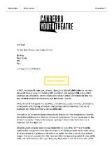 Thumbnail - Canberra Youth Theatre E newsletter.