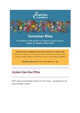 Thumbnail - Consumer Bites : The newsletter of the Health Care Consumers' Association of the ACT.
