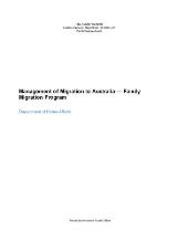 Thumbnail - Management of migration to Australia - Family Migration Program : Department of Home Affairs